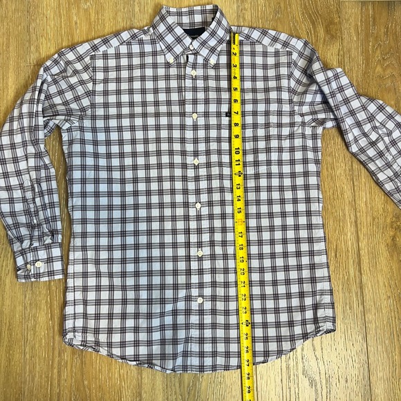 100% cotton Faconnable Plaid Button Down Shirt Mens Size S - Picture 5 of 8